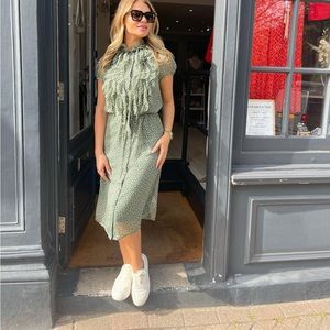 New - Saint Tropez Lilja Crème Polka Dot Dress